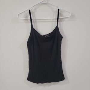 Y2K Divided‎ H And M Womens Size Medium Black Tank Cami Top Bow Whimsigoth Retro